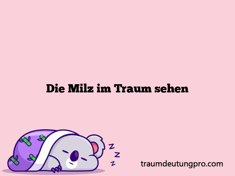 Die Milz im Traum sehen