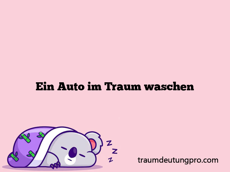 Ein Auto im Traum waschen