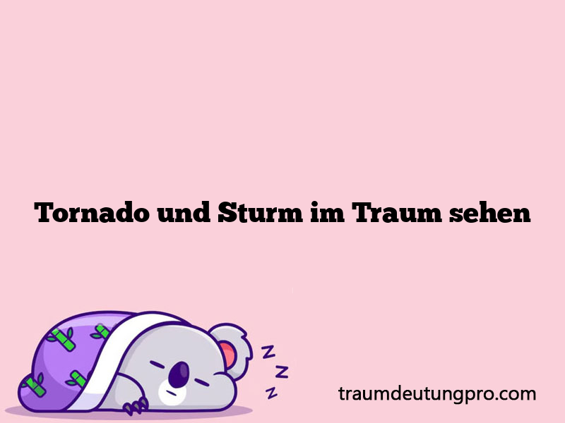 Tornado und Sturm im Traum sehen