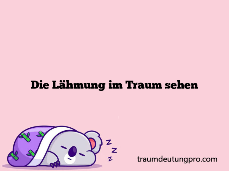 Die Lähmung im Traum sehen