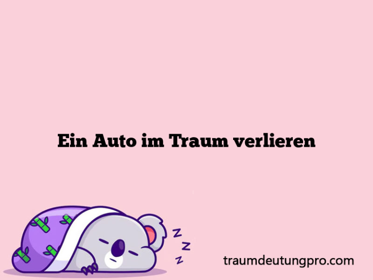 Ein Auto im Traum verlieren