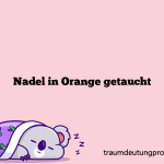 Nadel in Orange getaucht