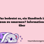 Was bedeutet es, ein Handtuch im Traum zu umarmen? Informationen über